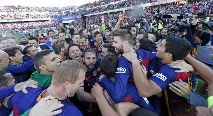  Barcelona comemorou outro título em campo e ainda obteve a melhor média de público da La Liga!