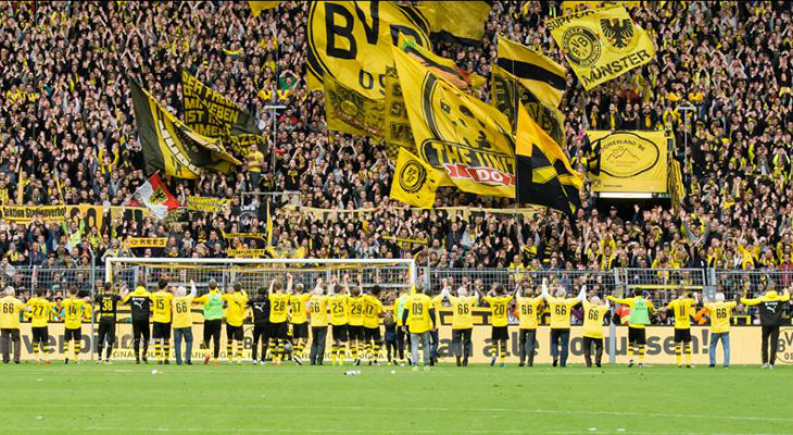  Borussia Dortmund, novamente, foi o líder de público e com aumento nas arquibancadas da Bundesliga!