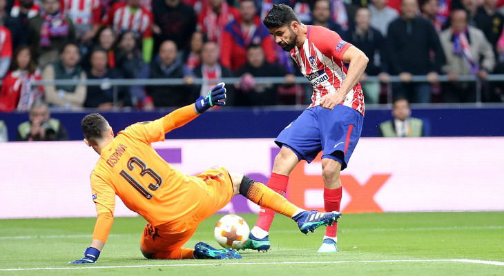  Diego Costa marcou o gol que colocou o Atlético de Madrid na final da UEFA Europa League!