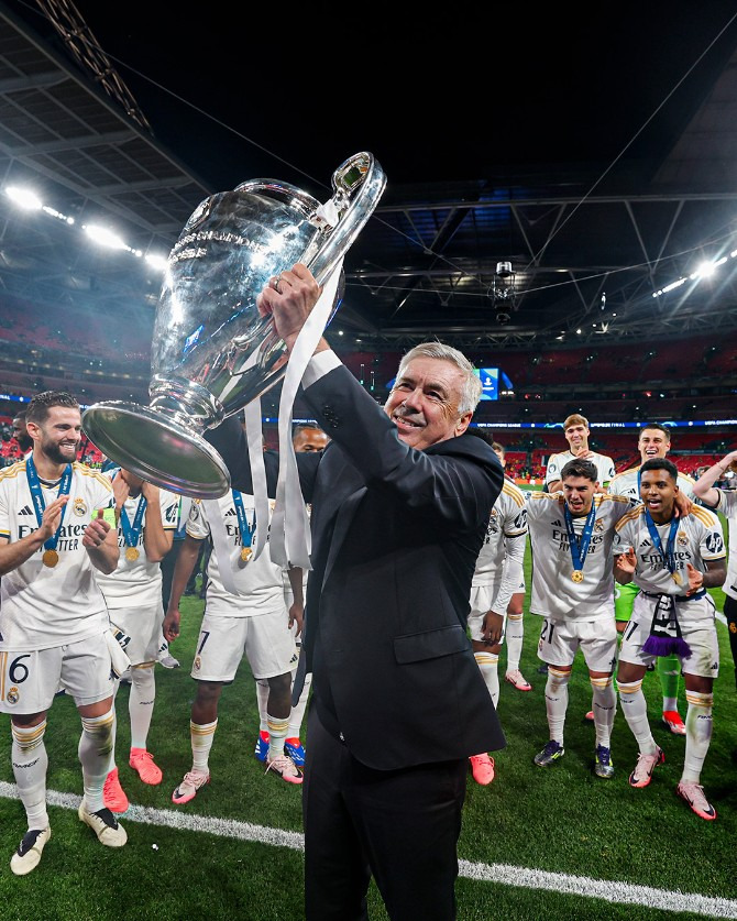  Carlo Ancelotti conquistou a Champions pela 3ª vez com o Real Madrid!