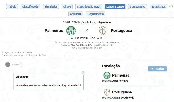  Palmeiras e Portuguesa se enfrentarão, nesta quarta-feira, às 21h35, no Allianz Parque!