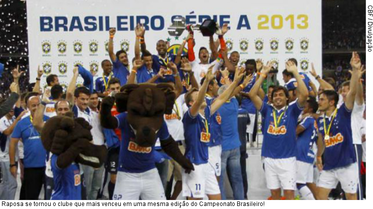  Raposa se tornou o clube que mais venceu em uma mesma edição do Campeonato Brasileiro!