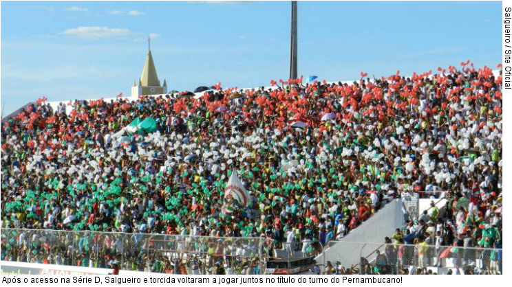  Após o acesso na Série D, Salgueiro e torcida voltaram a jogar juntos no título do turno do Pernambucano!