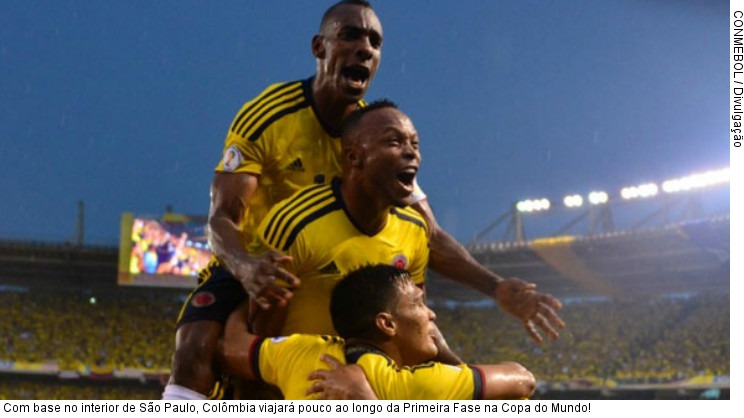  Com base no interior de São Paulo, Colômbia viajará pouco ao longo da Primeira Fase na Copa do Mundo!