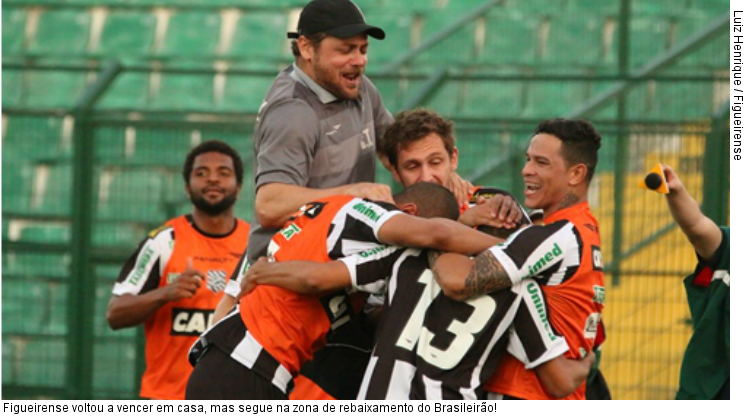  Figueirense voltou a vencer em casa, mas segue na zona de rebaixamento do Brasileirão!