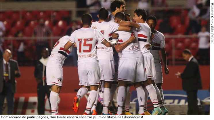  Com recorde de participações, São Paulo espera encerrar jejum de títulos na Libertadores!