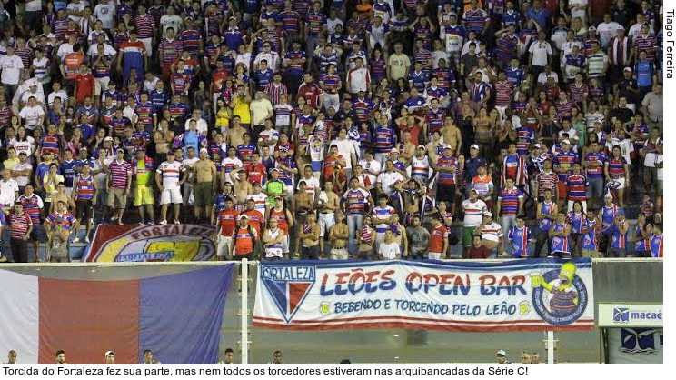  Torcida do Fortaleza fez sua parte, mas nem todos os torcedores estiveram nas arquibancadas da Série C!