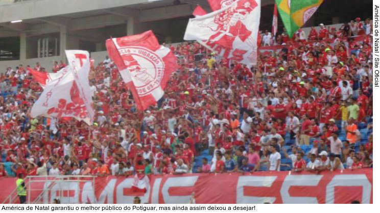  América de Natal garantiu o melhor público do Potiguar, mas ainda assim deixou a desejar!