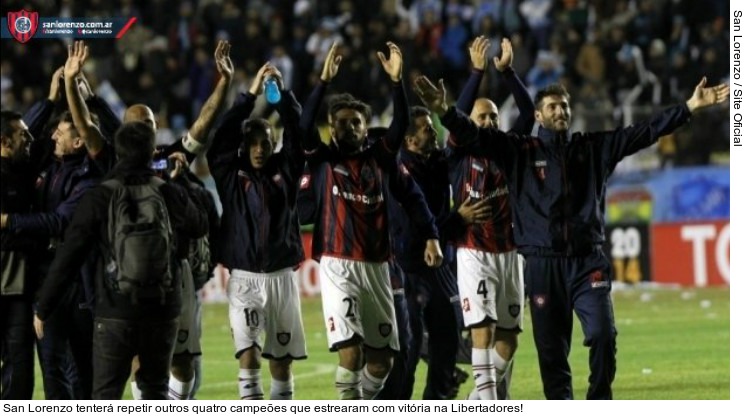  San Lorenzo tenterá repetir outros quatro campeões que estrearam com vitória na Libertadores!