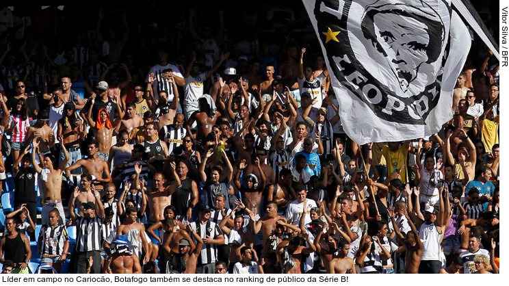  Líder em campo no Cariocão, Botafogo também se destaca no ranking de público da Série B!