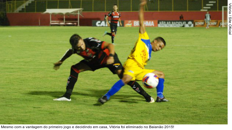  Mesmo com a vantagem do primeiro jogo e decidindo em casa, Vitória foi eliminado no Baianão 2015!