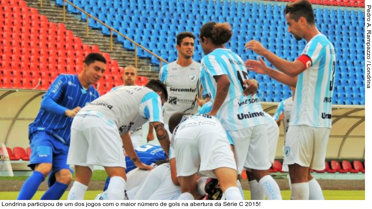  Londrina participou de um dos jogos com o maior número de gols na abertura da Série C 2015!